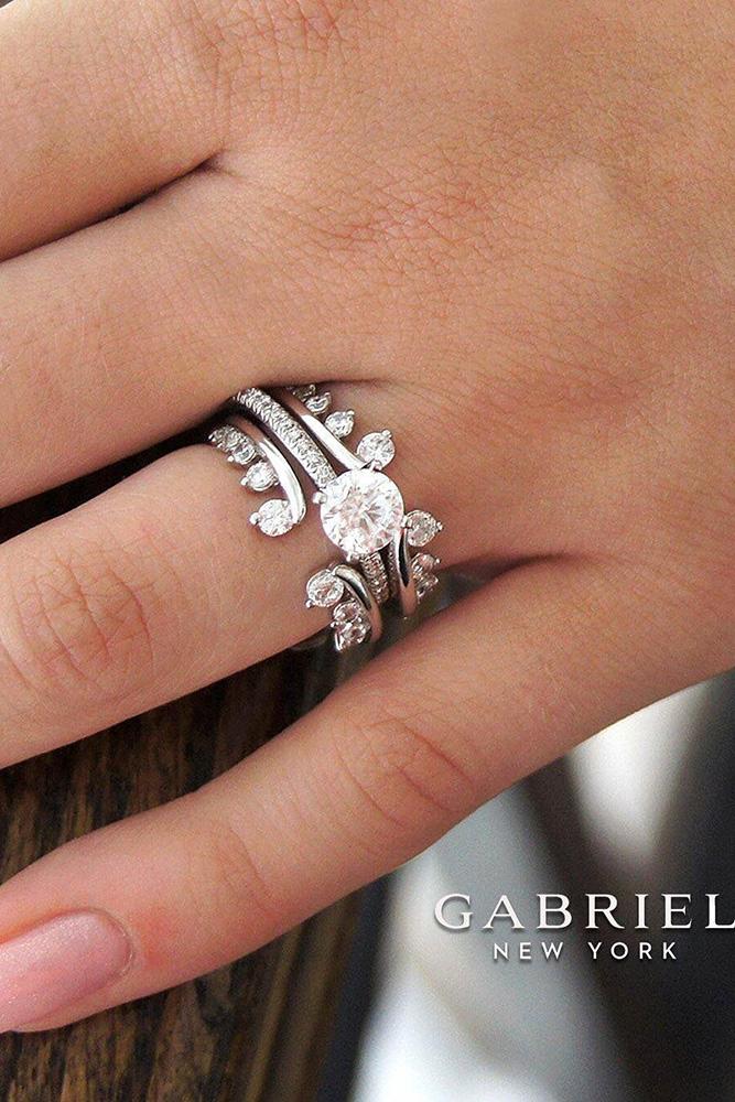 unique engagement rings white gold engagement rings diamond engagement rings round engagement rings floral rings