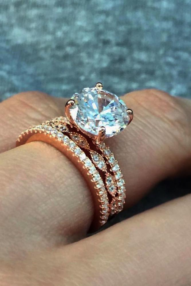 unique wedding rings unique engagement rings diamond engagement rings rose gold engagement rings round cut engagement rings