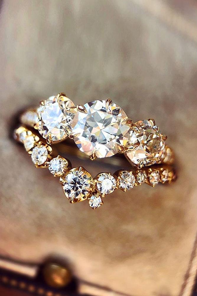 vintage engagement rings rose gold engagement rings unique engagement rings diamond engagement rings three stone engagement rings