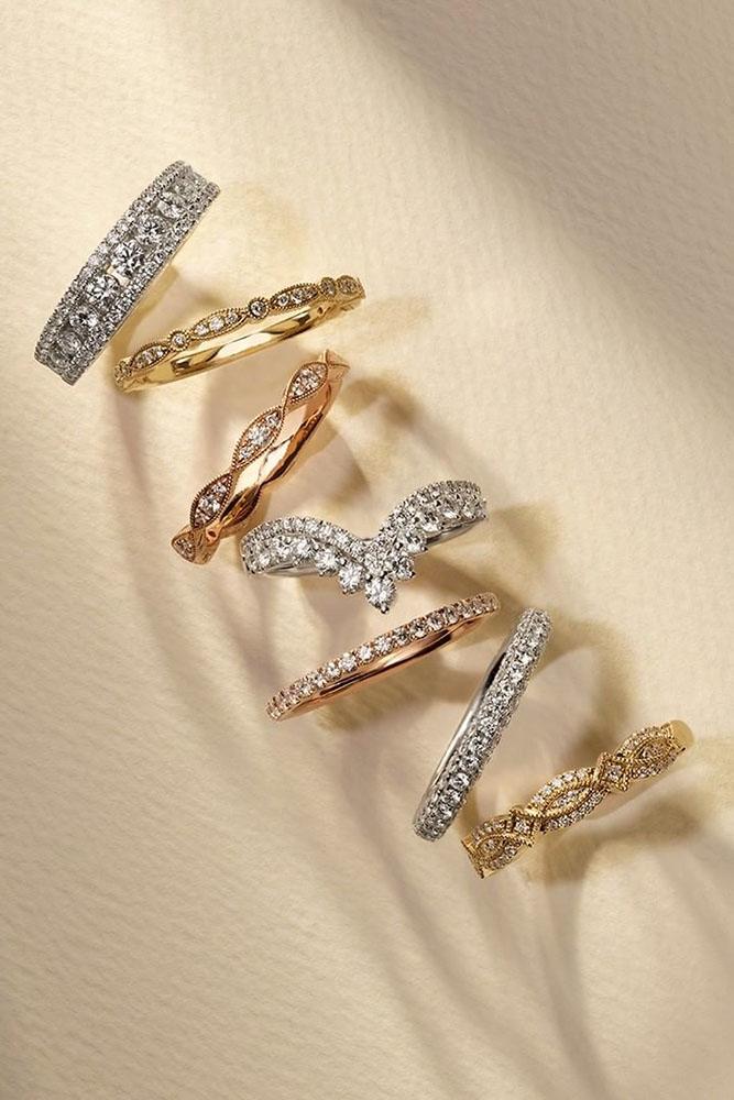wedding rings set diamond wedding rings white gold engagement rings yellow gold wedding bands round cut diamond rings unique wedding bands