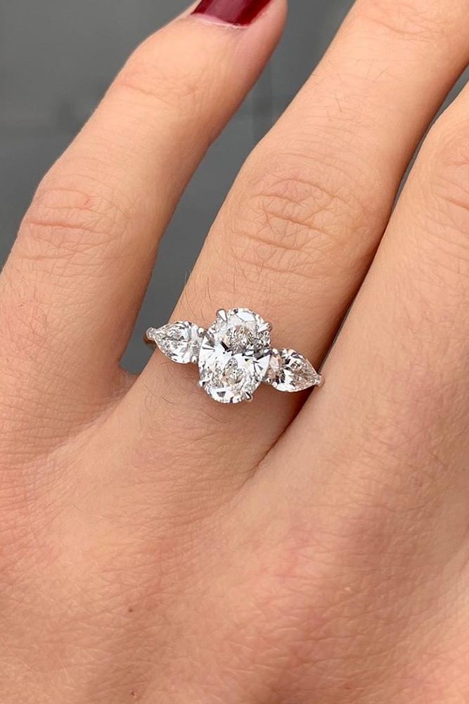 diamond engagement rings oval cut engagement rings rose gold engagement rings three stone engagement rings
