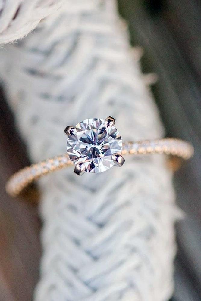 diamond engagement rings round cut diamond engagement rings rose gold engagement rings simple engagement rings