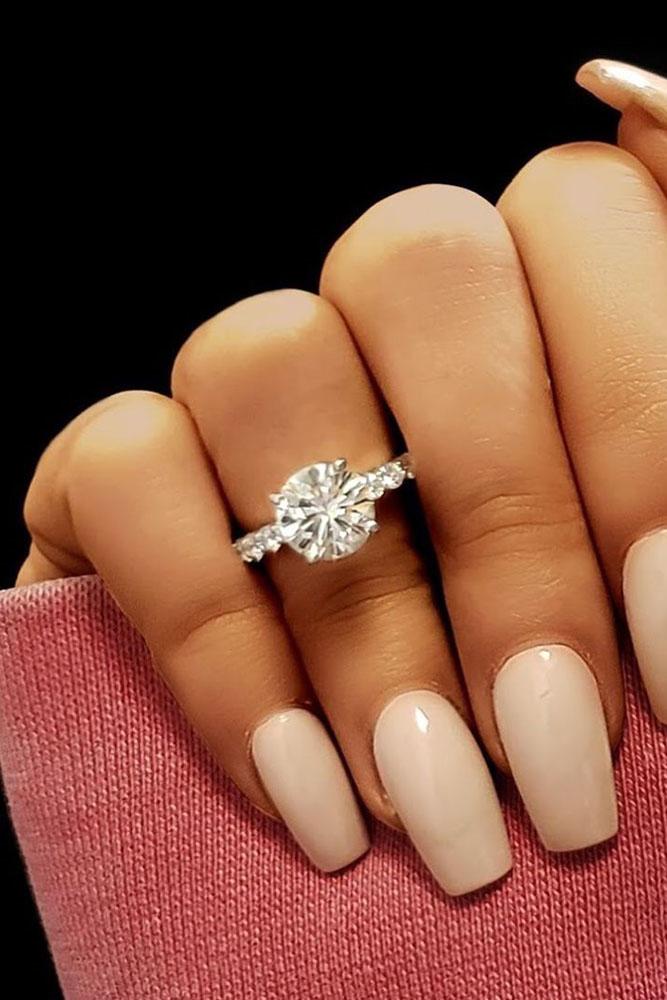 diamond engagement rings round cut diamond engagement rings white gold engagement rings simple engagement rings