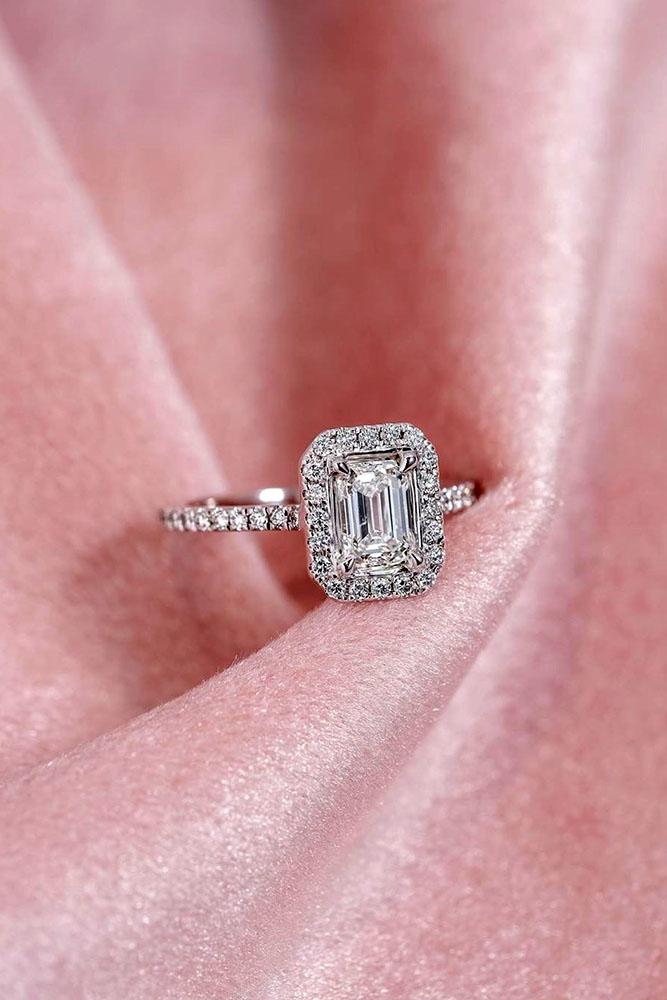 emerald engagement rings white gold engagement rings diamond engagement rings halo engagement rings