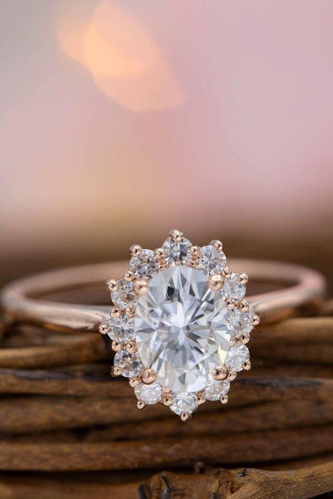 unique oval engagement rings