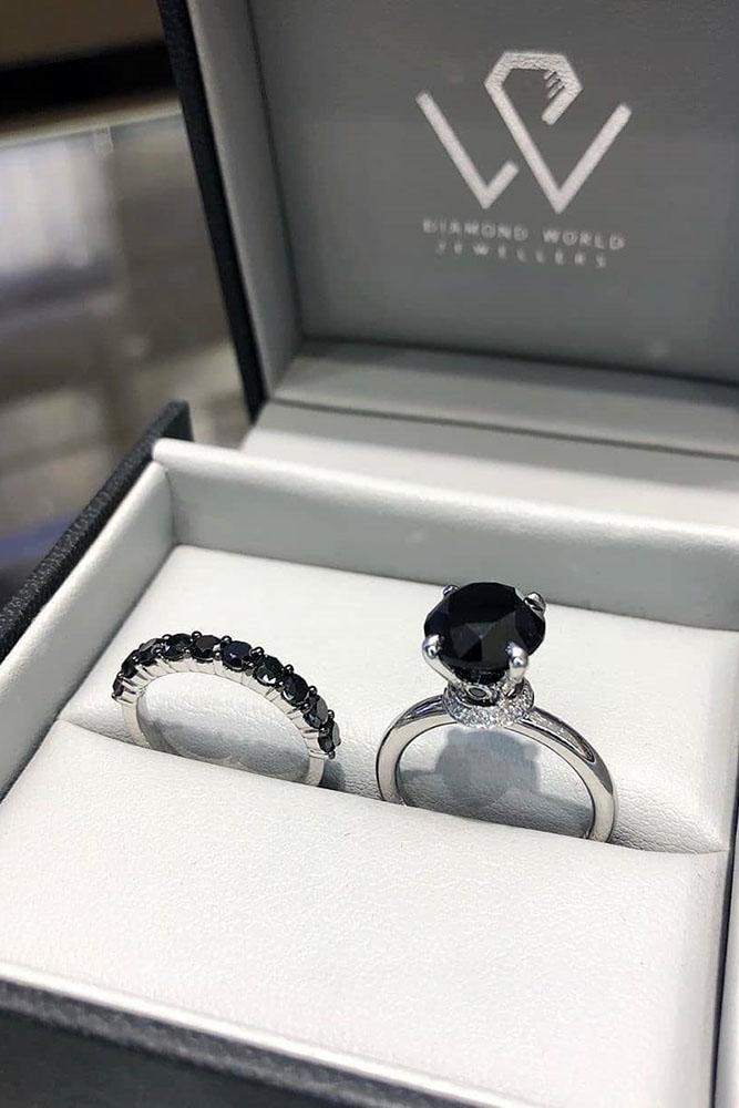 black diamond engagement rings white gold engagement ring solitaire engagement rings round engagement rings