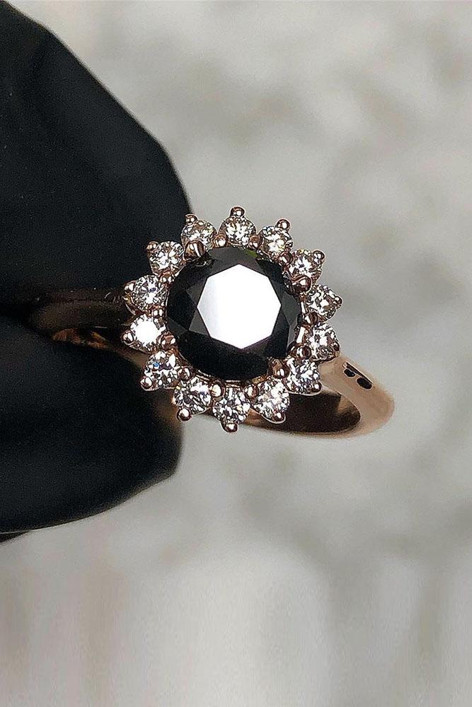 black diamond engagement rings white gold engagement ring unique engagement rings round engagement rings