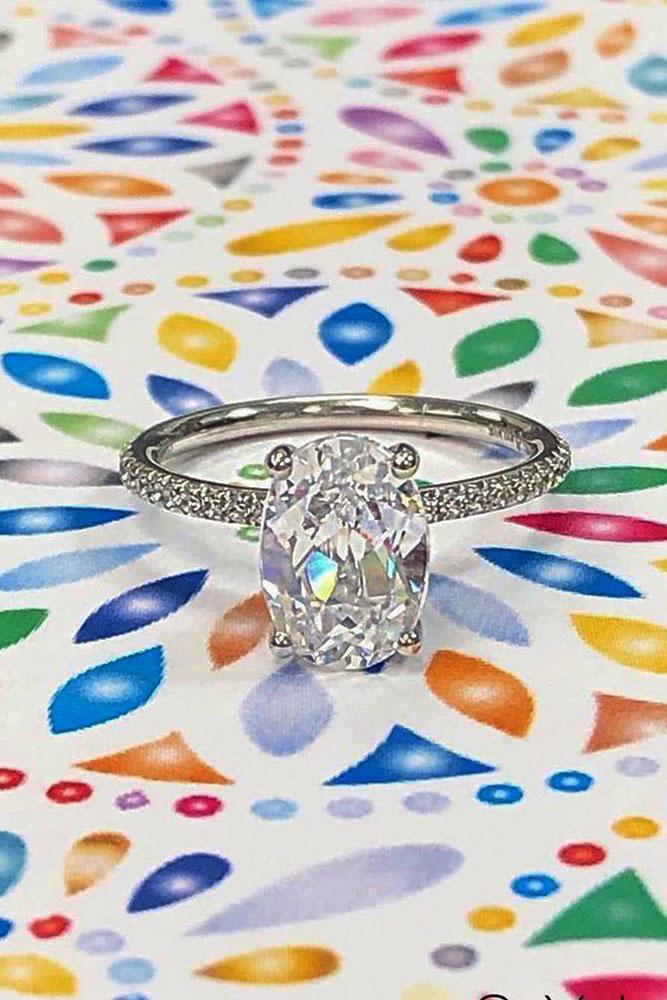 oval engagement rings white gold engagement rings diamond engagement rings simple engagement rings solitaire engagement rings pave band
