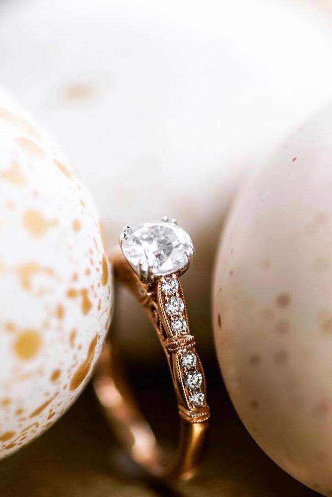 rose gold engagement rings kirk kara engagement rings vintage engagement rings round diamond engagement rings classic engagement rings