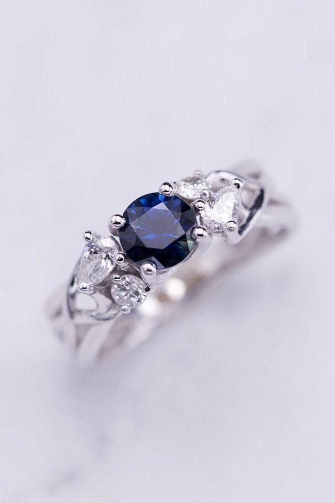 sapphire engagement rings white gold engagement rings unique engagement rings blue sapphire rings