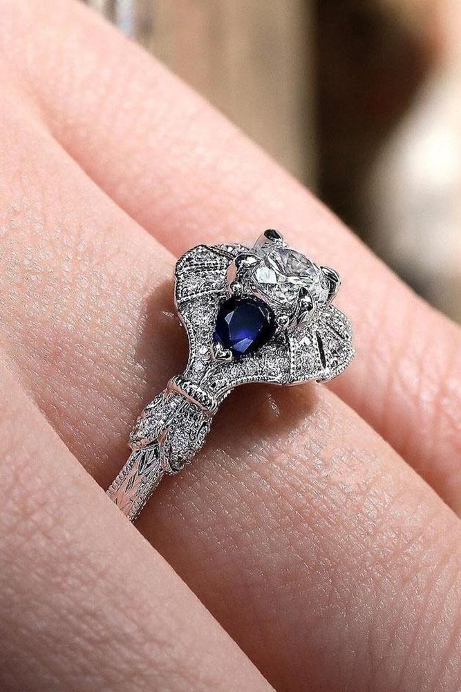 sapphire engagement rings white gold engagement rings unique engagement rings blue sapphire rings