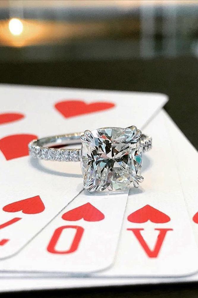 simple engagement rings cushion cut engagement rings white gold engagement rings solitaire engagement rings