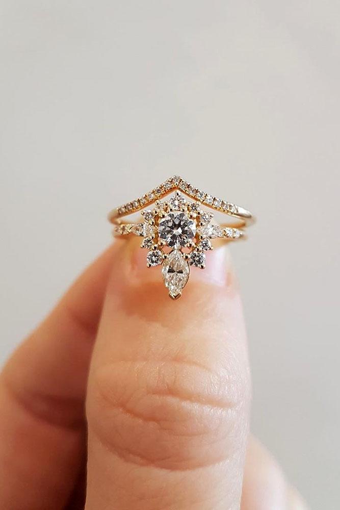 unique engagement rings rose gold engagement rings round engagement rings halo engagement rings