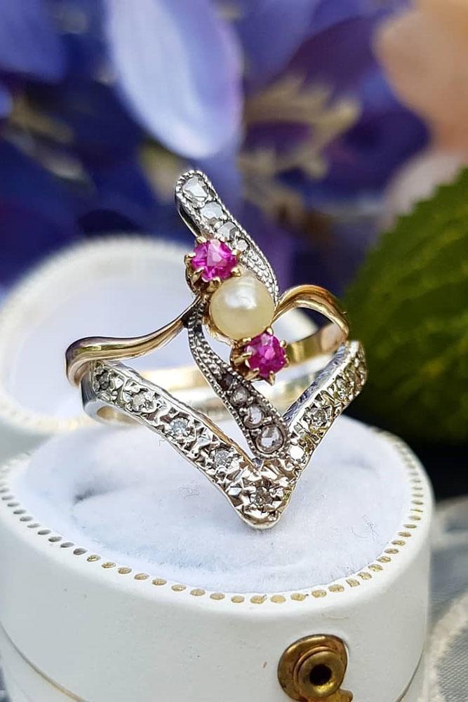 unique engagement rings white gold engagement rings pearl engagement rings vintage engagement rings beautiful rings