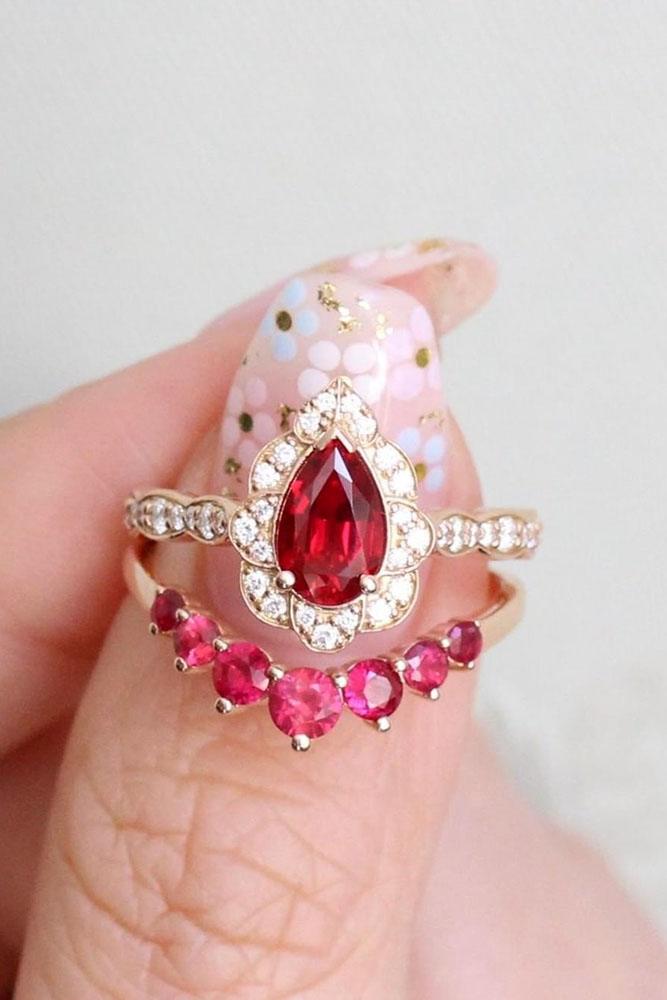 unique wedding rings wedding ring sets rose gold engagement rings halo engagement rings pear shaped engagement rings ruby rings