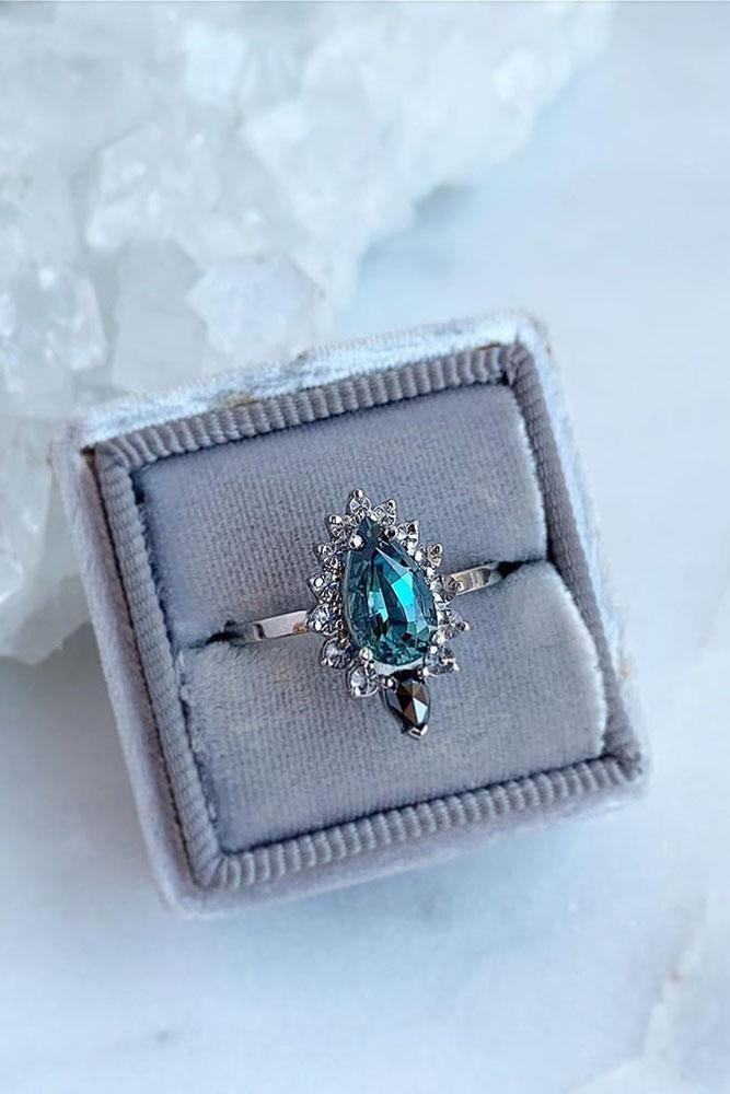 sapphire engagement rings white gold engagement rings unique engagement rings pear shaped sapphire rings ring boxes