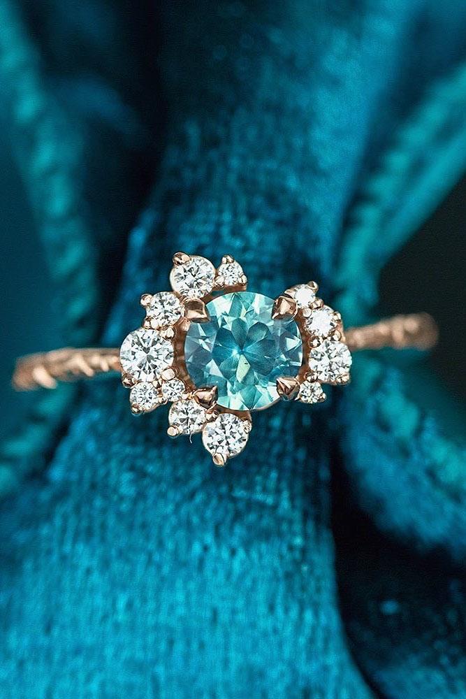 sapphire engagement rings white gold engagement rings unique engagement rings round cut sapphire rings