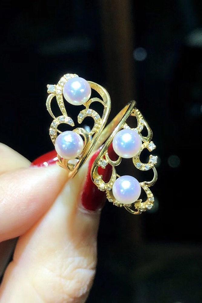 unique engagement rings rose gold engagement rings pearl engagement rings floral engagement rings beautiful rings best rings