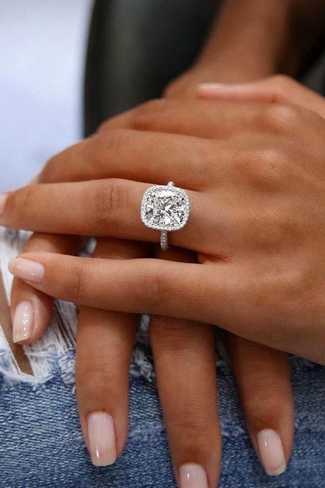 white gold engagement rings cushion cut engagement rings halo engagement rings diamond engagement rings