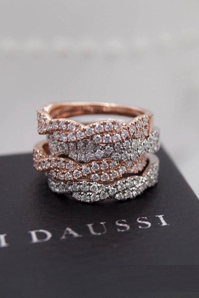 diamond wedding rings rose gold engagement rings rose gold wedding bands diamond wedding bands unique rings stackable bands