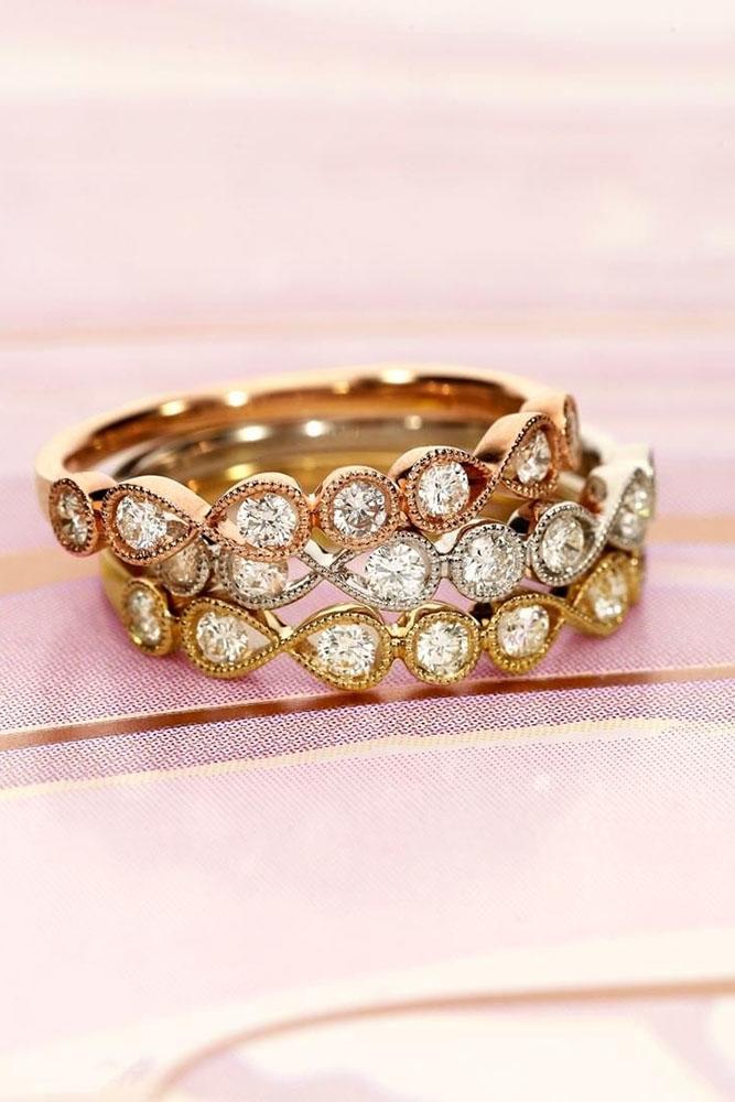 diamond wedding rings rose gold engagement rings rose gold wedding bands diamond wedding bands unique rings stackable bands