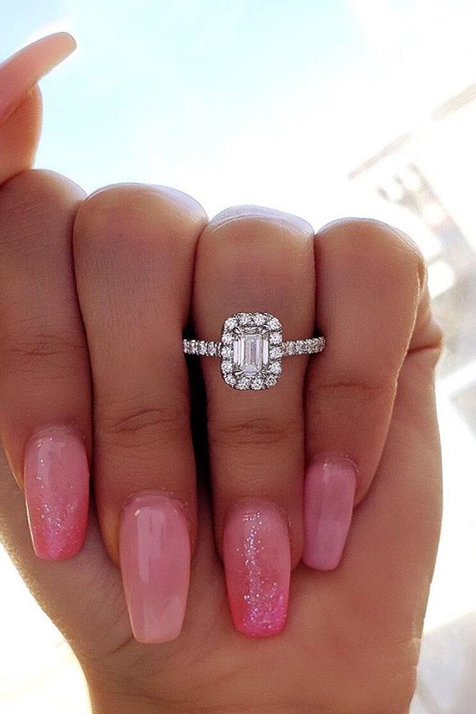 emerald engagement rings white gold engagement rings diamond engagement rings halo engagement rings