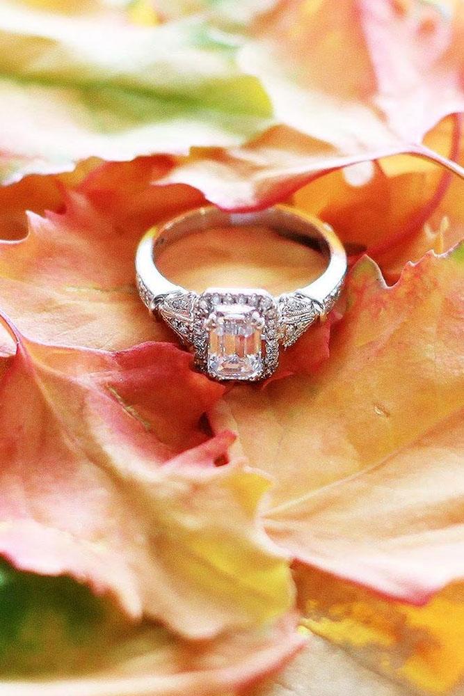 emerald engagement rings white gold engagement rings halo engagement rings