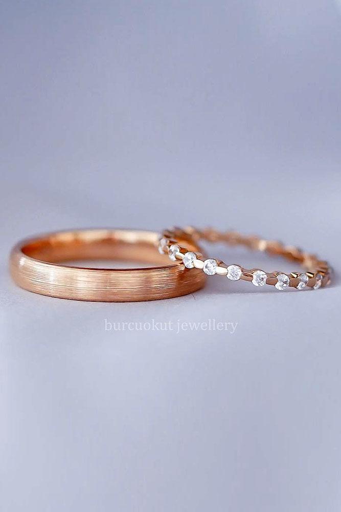 matching wedding bands rose gold wedding rings bridal sets rose gold bridal sets diamond rings