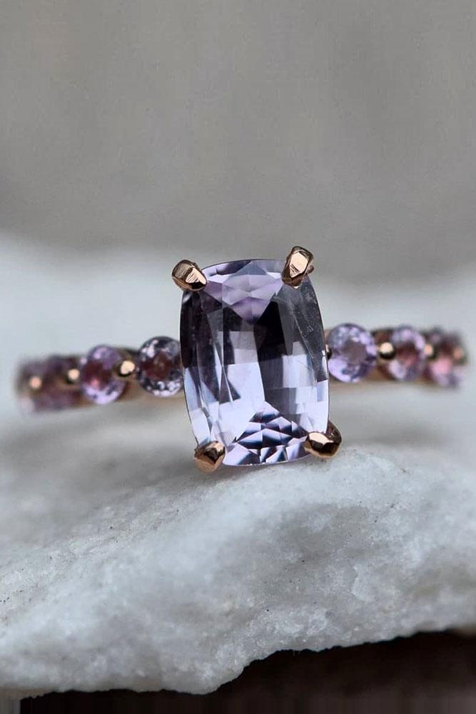 sapphire engagement rings solitaire engagement rings simple engagement rings rose gold engagement rings sapphire pave band