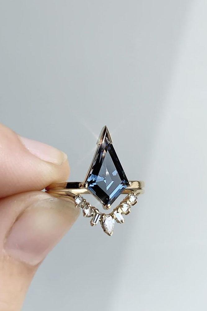 sapphire engagement rings white gold engagement rings unique engagement rings wedding ring sets