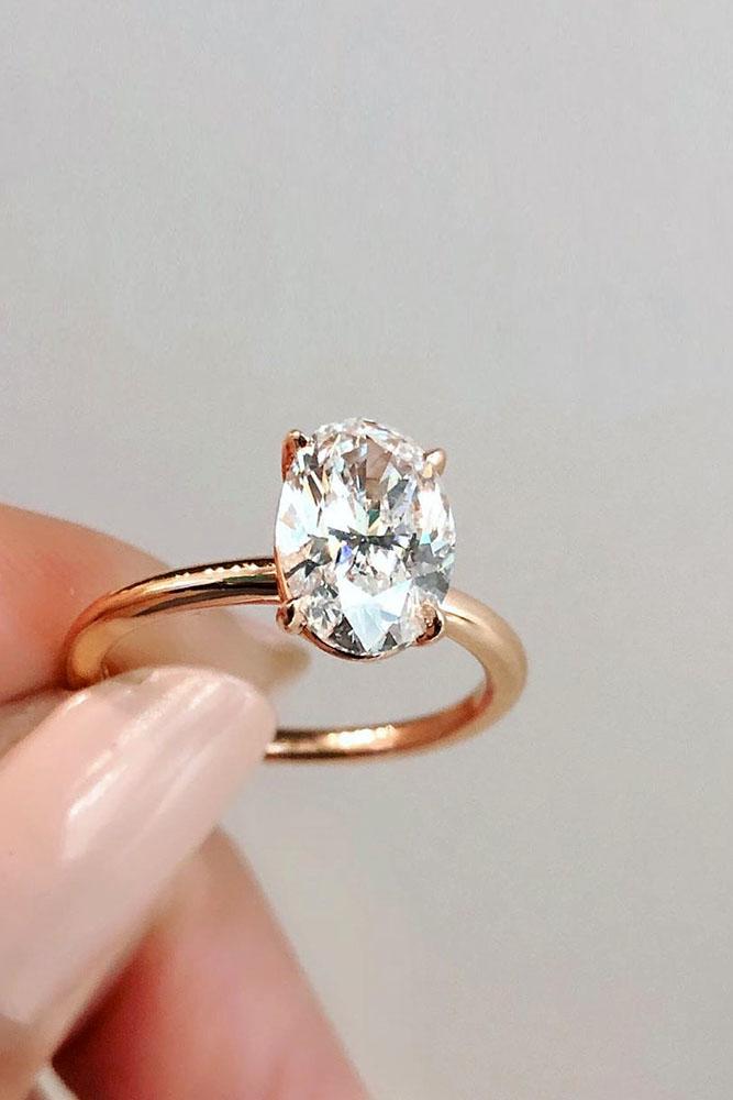 solitaire engagement rings rose gold engagement rings simple engagement rings diamond engagement rings