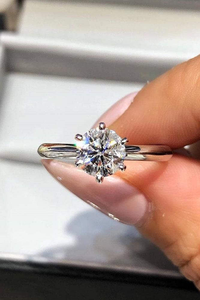 solitaire engagement rings white gold engagement rings round diamond engagement rings simple engagement rings