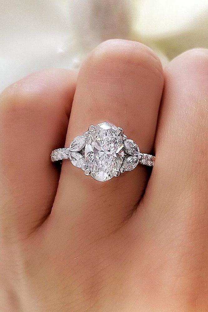 unique engagement rings floral engagement rings white gold engagement rings beautiful engagement rings oval cut diamond rings