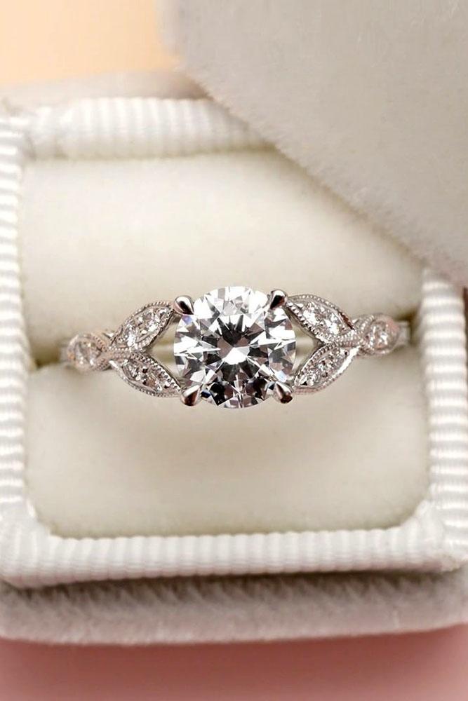 unique engagement rings floral engagement rings white gold engagement rings beautiful engagement rings round diamond rings