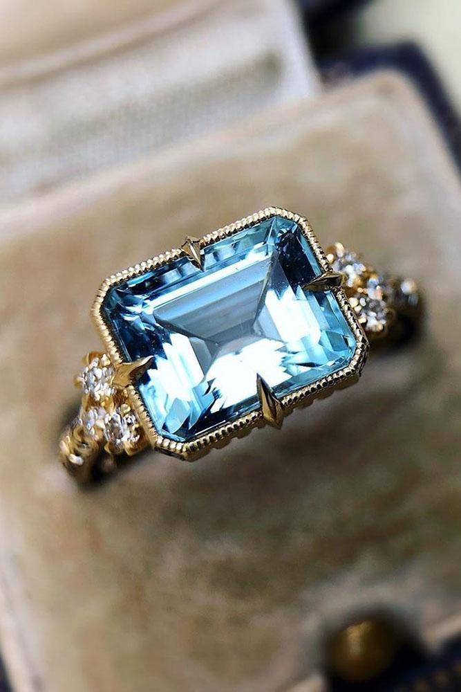 vintage engagement rings rose gold engagement rings unique engagement rings aquamarine engagement rings diamond engagement rings