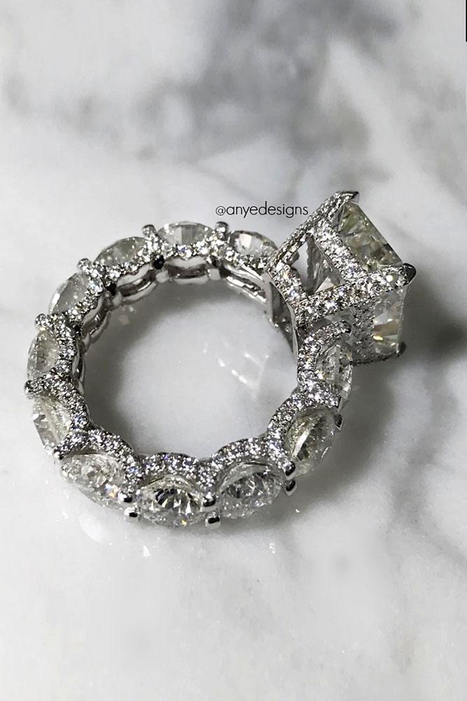 white gold engagement rings diamond engagement rings unique engagement rings pave bands best engagement rings