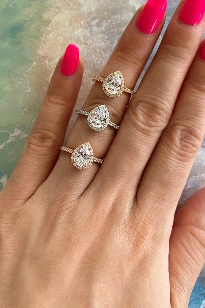 beautiful engagement rings rose gold engagement-rings pear shaped engagement rings