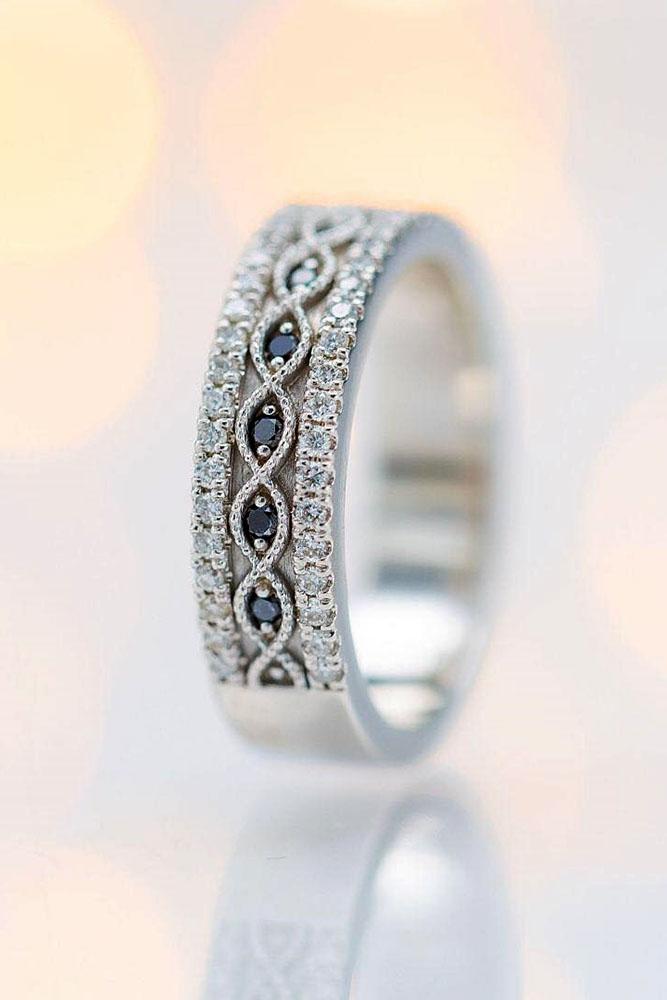 black diamond engagement rings white gold wedding bands unique wedding bands bridal sets