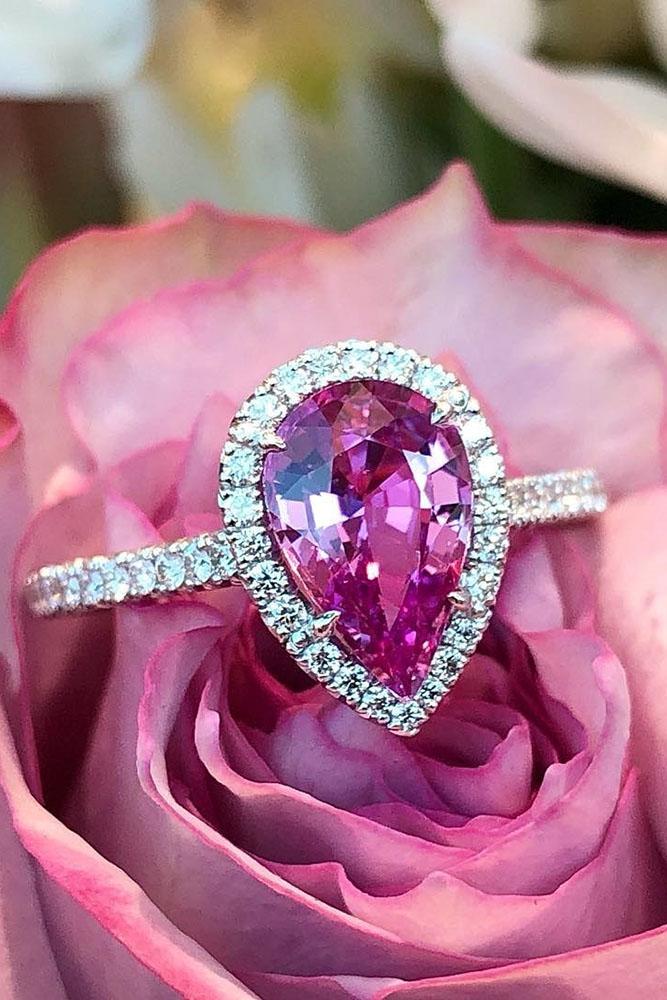 24 Gorgeous Colored Engagement Rings Oh So Perfect Proposal 6589