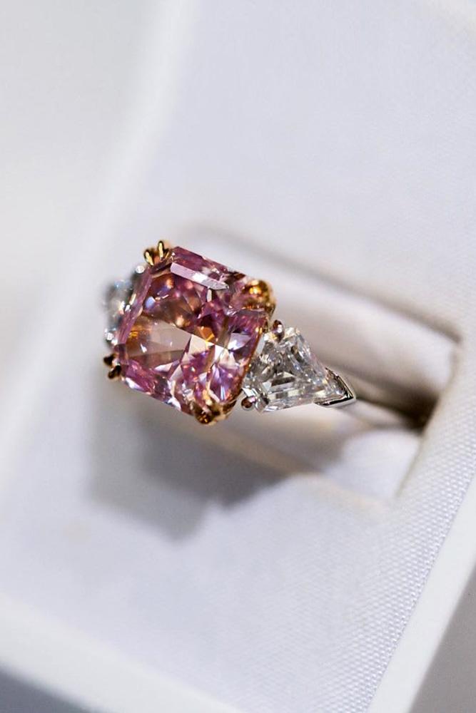 diamond engagement rings pink diamond engagement rings unique engagement rings cushion cut engagement rings
