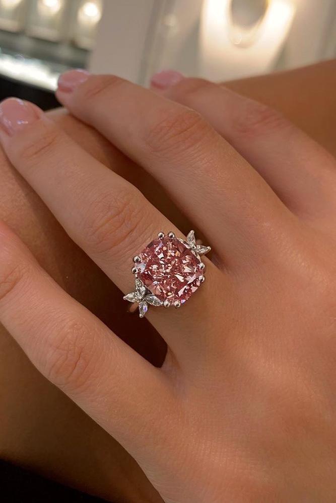 diamond engagement rings pink diamond engagement rings unique engagement rings cushion cut engagement rings