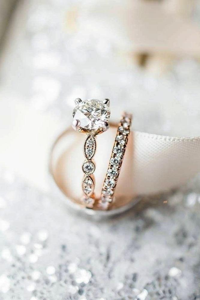 diamond wedding rings rose gold engagement rings wedding ring sets round diamond engagement rings bridal sets