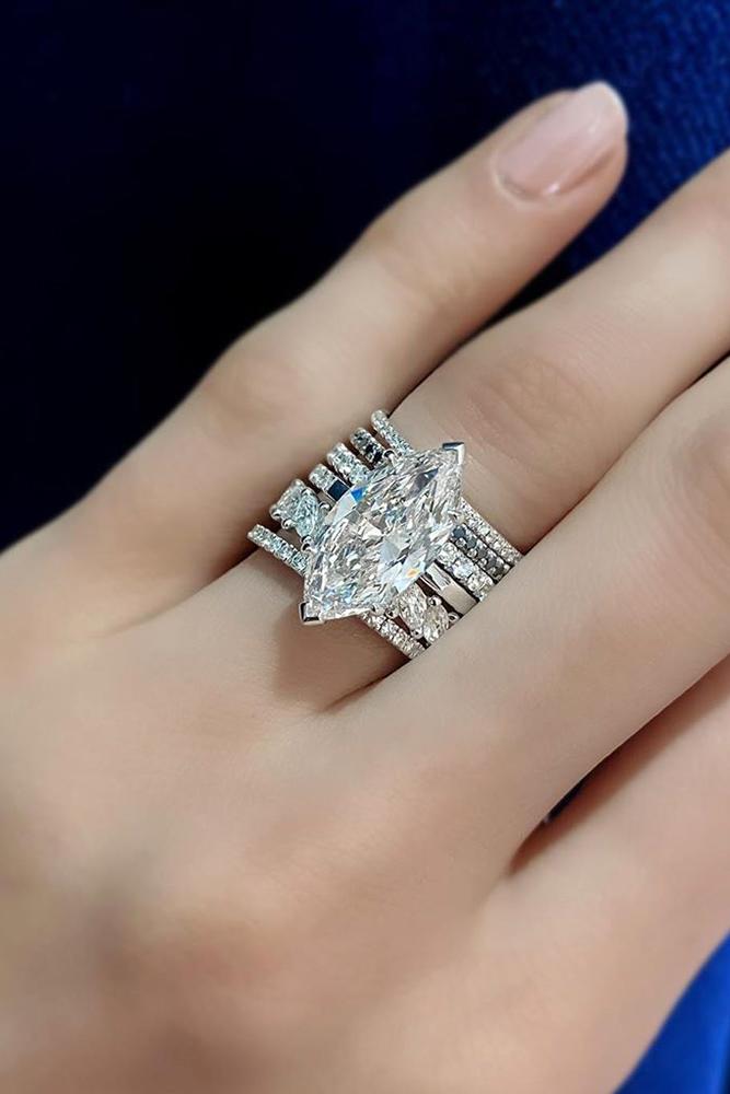 marquise diamond simple engagement ring white gold ring engagement ring diamond ring