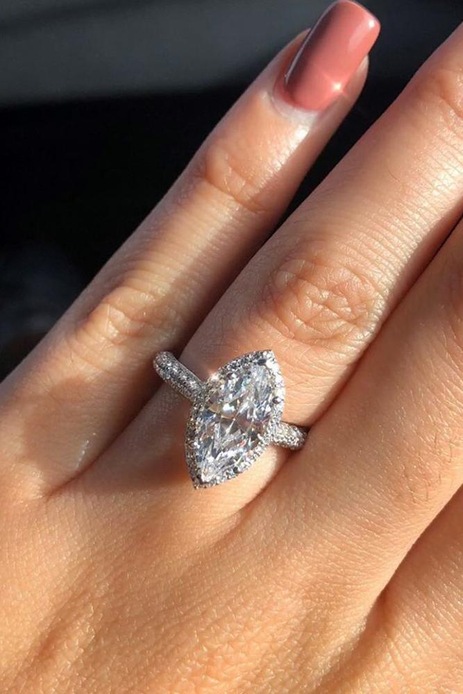 marquise diamond simple engagement ring white gold ring diamond ring