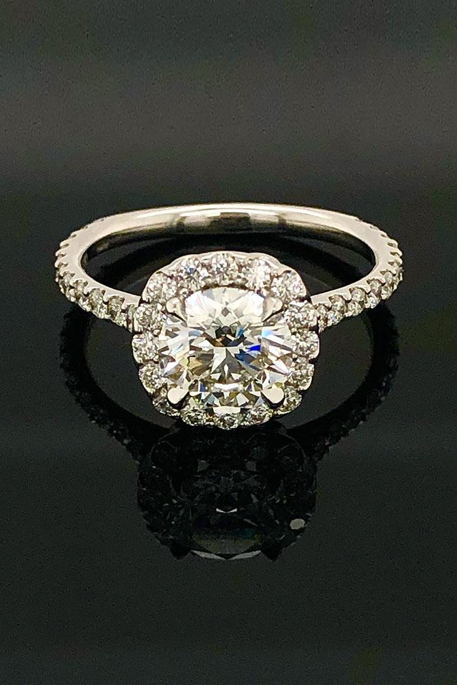 ring trends halo engagement rings white gold engagement round cut rings