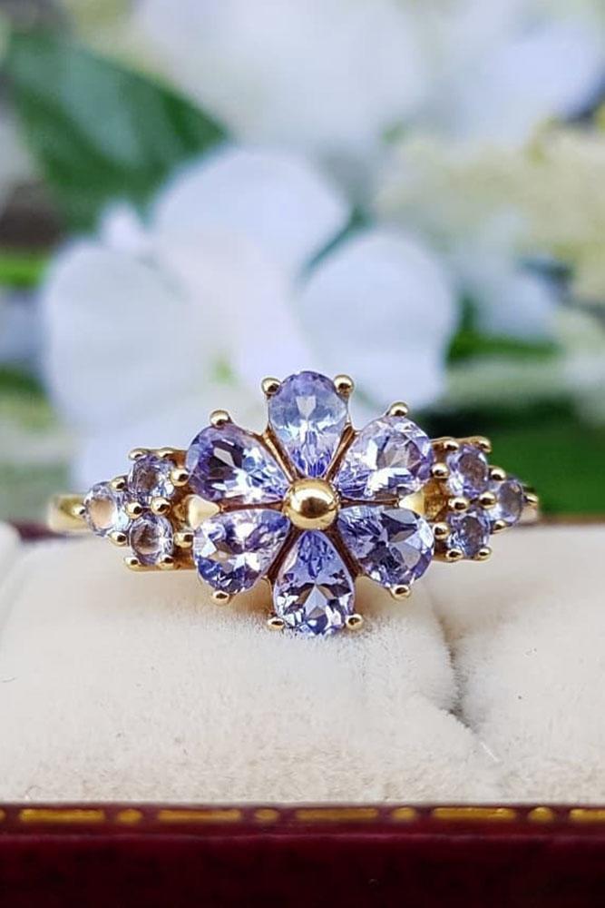 ring trends unique engagement rings rose gold engagement floral rings