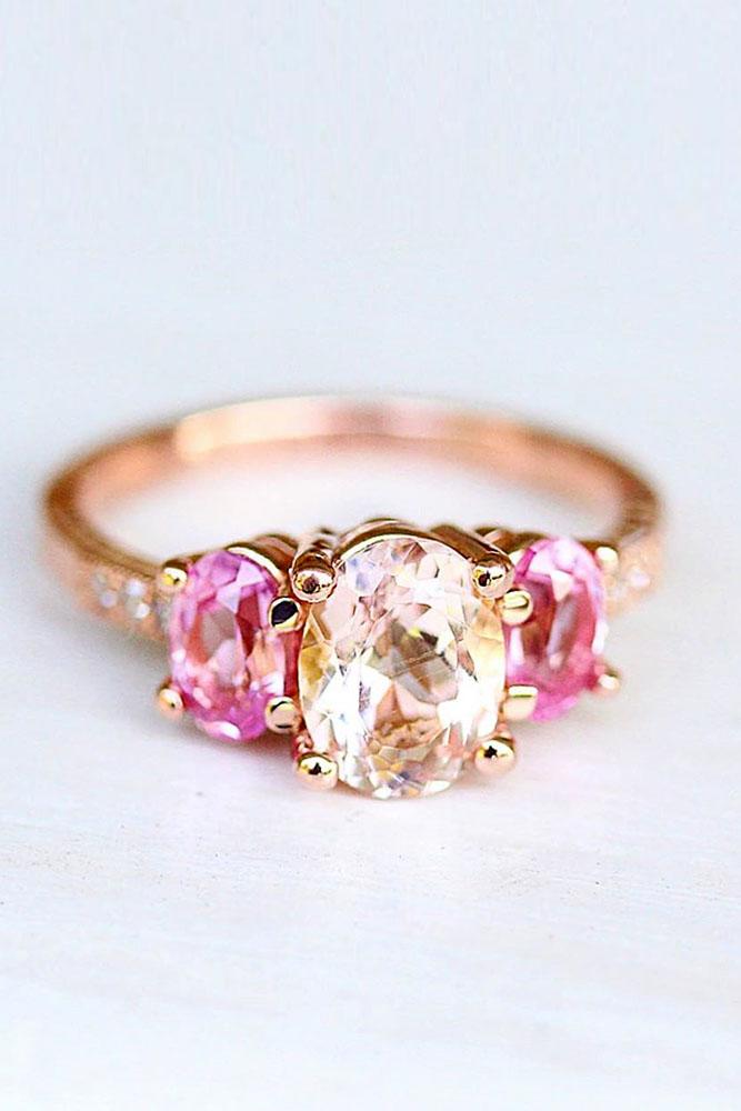 sapphire engagement rings pink sapphire engagement rings rose gold engagement rings
