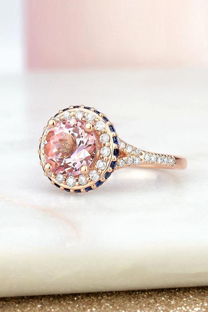 sapphire engagement rings pink sapphire engagement rings rose gold engagement rings unique engagement rings