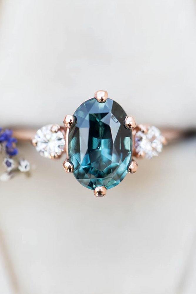 sapphire engagement rings three stone engagement rings diamond engagement rings rose gold engagement rings oval cut rings