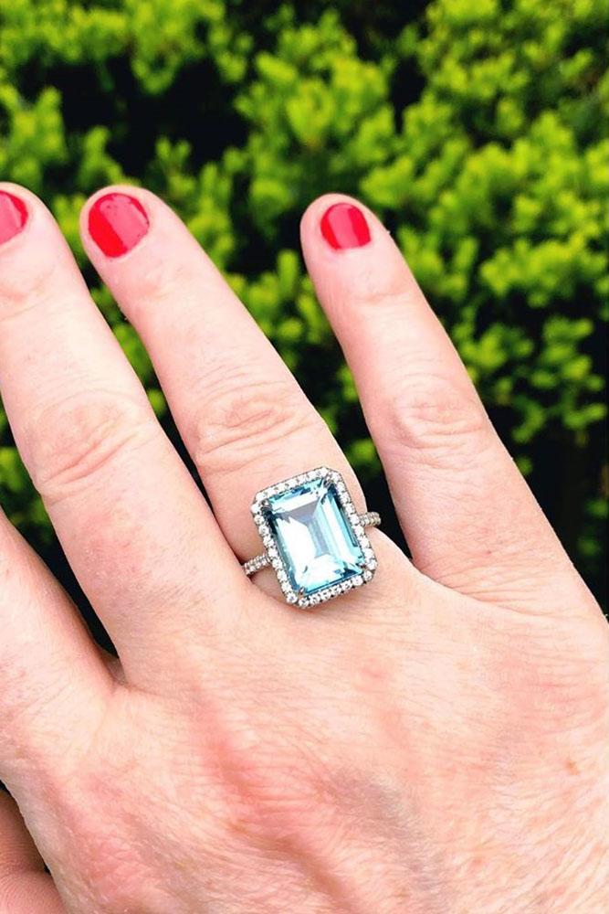 tiffany engagement rings aquamarine engagement rings white gold engagement rings halo engagement rings